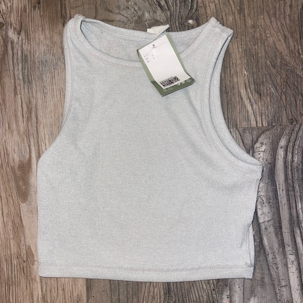 H & M BRAND NEW silver shimery tank
